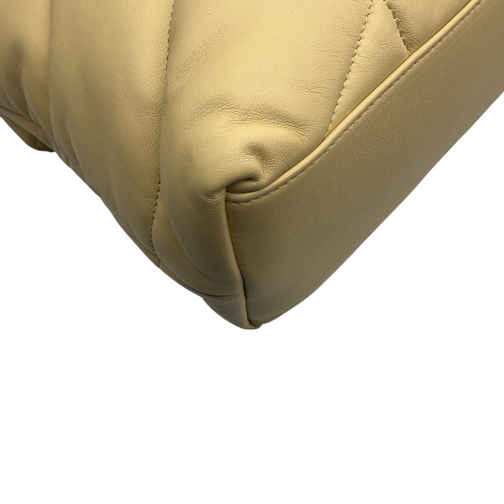 SAINT LAURENT LIGHT YELLOW QUILTED LAMBSKIN LEATHER MEDIUM PUFFER BAG - Picture 12 of 16